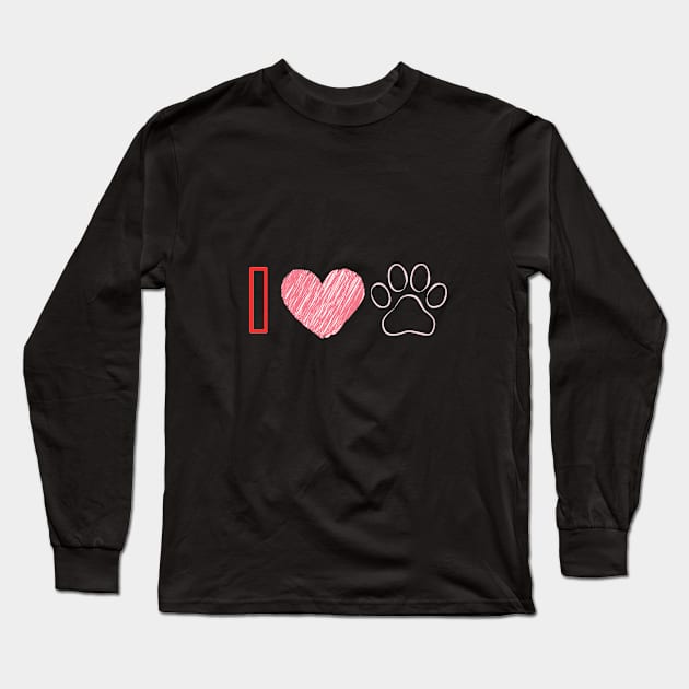 I love dogs Long Sleeve T-Shirt by TheDesigNook